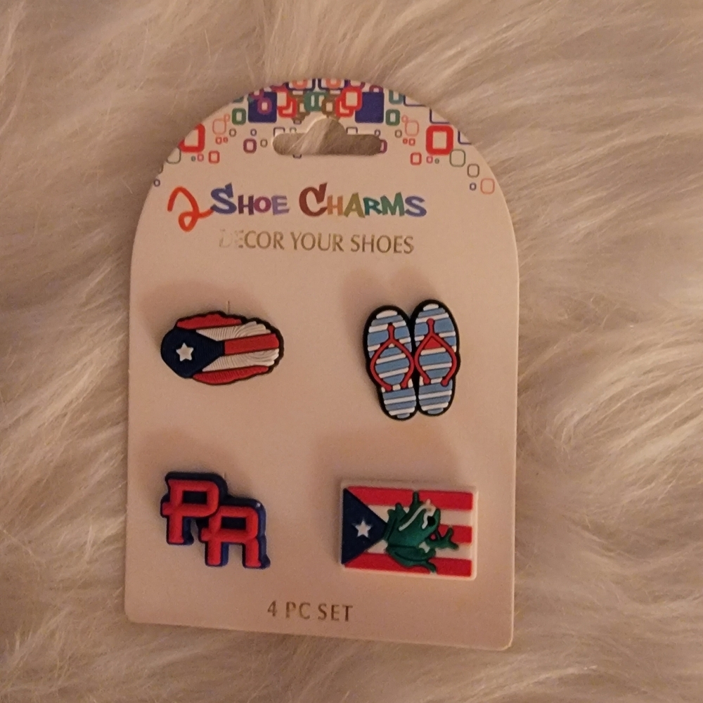 Puerto Rico Shoe Croc Charm Set